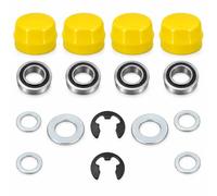 kipa Front Wheel Bearings Axle Rebuild Kit for John Deere AM127303 AM127304 AM118315 AM35443 M40514 M123254 R27434 M143338 Wheels with 1.375" Rim and 0.750" Axle Sizes Pack-4