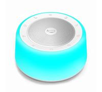 Kipcush Tibetan Singing Bowl Sound Machine - 11 Healing Tones & Dimmable Night Light | Plug-in Smart Sleep Aid with Timer & Memory for Yoga, Meditation & Relaxation