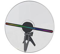 KIPEKE 3D Holographic Fan Advertising Machine, 27cm Hologram Projector with Transparent Round Protective Cover for Christmas Party Business Shop Store Bars Airport Exhibi
