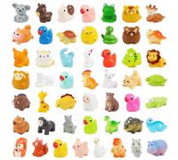 KIPEREE 50pcs Mini Resin Animals Mixed - Tiny Resin Animal Figures for Fairy Garden Accessories, Miniature Figures for Kids Craft, Dollhouse & Party Bag Fillers