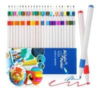 KIPEREE Premium Washable Colouring Pens Set - 48 Colors, Non-Toxic Felt Tip Markers for Kids & Children, Ideal for Colouring Books, Easy to Wash Off Skin & Clothing