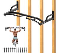 Kipika 48" Heavy Duty Wall Mounted Pull Up Bar,Multi Grip Chin Up Bar, Home Gym Workout Bar for Strength Training Exercise,Body Workout Home Gym System