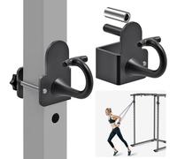 Kipika Anchor for Resistance Bands Fits 2" x 2" Power Rack with 5/8" or 1" Hole - Heavy Duty Steel Hooks with Rubber Pads for Home Gym Workouts, Strength Training,and Physical Therapy Exercise, 2 Pack