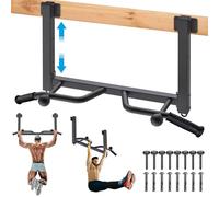 Kipika Multifunctional Joist Mounted Pull Up Bar, 4 Levels of Height Adjustment, Multi-Angle Grip, Chin Up Bar Joist Mount, Home Gym Workout Strength Training Equipment