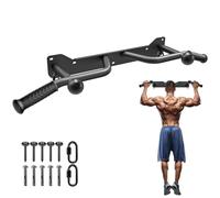 Kipika Pull Up Bar for Doorway Wall Mounted Multi-Grip Strength Bar with Resistance Band Hooks | Heavy-Duty Multifunctional Chin Up Bar for Home Gym Workout | 39-Inch Wide 600 Lbs Capacity (B: 39