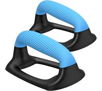 Kipika Push Up Bars, Pushup Stands With Thickened Soft Plastic Handle, Stable and Non-Slip Base, Pushup Handles Perfect for Floor Strength Training (D: Black & Blue)