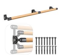Kipika Wall Mounted Traditional Solid Wood Ballet Barre System & Portable Freestanding Ballet Barre System, Stretch/Dance Bar for Home Workout Dance Equipment, Durable Metal Support, Height Adjustment