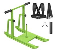 Kipika Weight Sled Fitness Sled, Adjustable Height Weight Training Sled, Enhance Muscle Strength and Explosive Power, Suitable for 1" & 2" Weight Plate, Green