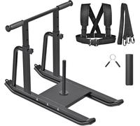 Kipika Weight Sled, Workout Sled, Fitness Strength Training Sled, Speed Training Sled for Athletic Exercise, Speed Improvement, Easily Through Obstacles, Suitable for 1" & 2" Weight Plate (D- Black)