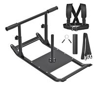 Kipika Weight Sled, Workout Sled, Fitness Strength Training Sled, Speed Training Sled for Athletic Exercise, Speed Improvement, Easily Through Obstacles, Suitable for 1" & 2" Weight Plate (E- Black)