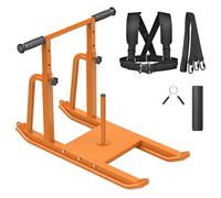 Kipika Weight Sleds for Training, Push-Pull Football Sled, Adjustable Height Handle, Heavy Duty Steel Frame Drills Sled Prowler for Running Speed, Strength, Designed for 1" & 2" Weight Plates