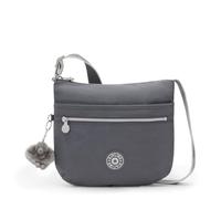 Kipling Arto Crossbody Bag, Lightweight Medium Handbag with Multiple Zip Pockets, Adjustable Strap & Durable Everyday Travel Bag - Moonlit Grey