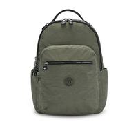 Kipling Backpack Seoul Green Moss Large Woman 100% Polyamide