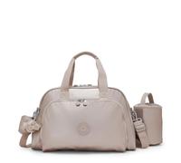 Kipling Camama Baby Bag, Lightweight Diaper Bag with Multiple Compartments, Adjustable Shoulder Strap & Changing Mat, Practical Everyday Baby Travel - Tiny Metal Glow