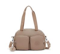 Kipling Cool Defea Crossbody Bag, Lightweight Shoulder Bag with Multiple Zip Compartments, Adjustable Strap & Practical Daily Use Organizer - Tan Beige