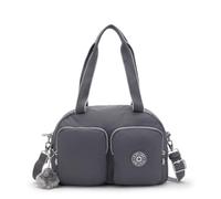 Kipling Cool Defea Crossbody Bag, Lightweight Shoulder Bag with Multiple Zip Compartments, Adjustable Strap & Practical Daily Use Organizer - Moonlit Grey