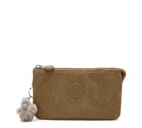 Kipling Creativity L Pouch, Lightweight Large Organizer Case with Zip Closure & Multiple Compartments, Versatile Everyday Travel Cosmetics & Accessories Bag - Bronze Skin Emb