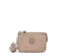 Kipling Creativity S Pouch, Lightweight Small Organizer Case with Zip Closure & Multiple Compartments, Compact Everyday Travel Accessories Bag - Tan Beige