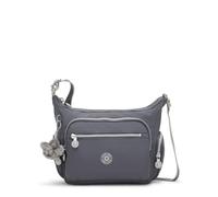 Kipling Gabbie S Crossbody Bag, Lightweight Small-Medium Handbag with Multiple Zip Pockets, Adjustable Strap & Durable Everyday Travel Bag - Moonlit Grey