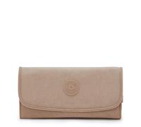 Kipling Money Land Wallet, Lightweight Large Wallet with Zip Closure, Multiple Card Slots & Compartments, Practical Everyday Organizer - Tan Beige