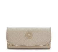 Kipling money land snap print wallet, Beige Emb Sign, 7.25"L x 4"H x 1"D, Compact