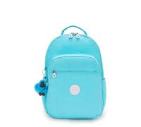 Kipling Seoul 15 Inch Laptop Backpack, Durable, Roomy With Padded Shoulder Straps, Built-in Protective Sleeve Women's Backpack, Poppy Aqua, 13.75''L x 17.25''H x 8''D, Kipling Seoul Bts Women's