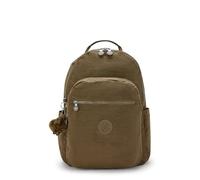 Kipling SEOUL Large Backpack with Laptop Protection SMOOTH KHAKI SS2026 RRP £98