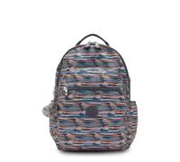 Kipling Seoul Laptop Backpack 27L, Fits 15" Laptop, Water-Resistant Nylon, Lightweight Travel School Daypack with Organizer Pockets, Comfortable Straps - Mineral Stripes