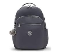 Kipling Seoul Laptop Backpack 27L, Fits 15" Laptop, Water-Resistant Nylon, Lightweight Travel School Daypack with Organizer Pockets, Comfortable Straps - Moonlit Grey