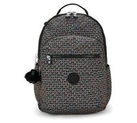 Kipling SEOUL Large Backpack, Geo Feather (Black)