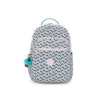 Kipling Backpack Seoul Geo Shell Print Large Woman 100% Recycled Polyester