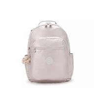 Kipling Women's Seoul 15" Laptop Backpack, Durable, Roomy with Padded Shoulder Straps, Bag, Metallic Glow, L