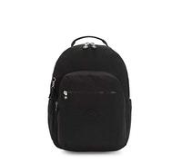 Kipling Women's Seoul 15" Laptop Backpack, Durable, Roomy with Padded Shoulder Straps, Built-In Protective Sleeve, Black Noir, 12.75''L x 17.25''H x 8''D, Seoul 15" Laptop Backpack, Durable, Roomy