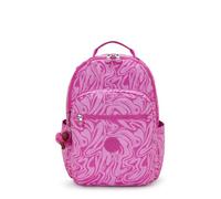Kipling Women's Seoul 15" Laptop Backpack, Durable, Roomy with Padded Shoulder Straps, Built-In Protective Sleeve, Wavey Wonder, 13.75''L x 17.25''H x 8''D, Kipling Women's Seoul Backpack