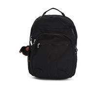 Kipling Women's Seoul 15" Laptop Backpack True black, 13.75'' L x 17.25'' H x 8''D, True Black, Modern
