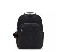 Kipling Women's Seoul L Solid Laptop Backpack, True Black2, 12.75" L x 17.25" H x 9" D