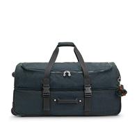 Kipling Women's Teagan L Wheeled Duffle Bag, Multifunctional, Roomy Interior, Nylon Travel Suitcase, True Blue Tonal, 15.25''Lx30.25''Hx15''D, Women's Teagan L Wheeled Duffle Bag