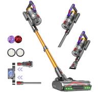 KIPMAX Cordless Vacuum Cleaner, 50KPa/70Mins/550W Stick Vacuum with Aromatherapy, Anti-Tangled handheld Vacuum Cleaner Self-Standing, Rechargeable Battery, LED Display for Pet Hair/Carpet/Floor