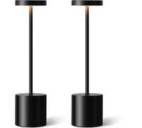 Kiporen Cordless LED Table Lamp Set of 2, 5000mAh Rechargeable Battery Operated Lamp, Wireless Desk Light 3 Color Dimmable Table Lights for Outdoor, Dining Room, Bedroom, Bar, Restaurant