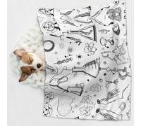 KIPOSTYZTT 1 Pcs Waterproof Pet Blanket, Chemistry Print Print Blanket For Bed Couch Protector, Reversible Washable Plush Dog Faux Fur Throw For Puppy