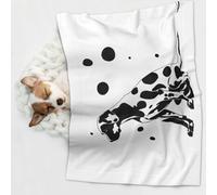 KIPOSTYZTT 1 Pcs Waterproof Pet Blanket, Dalmatian Print Blanket For Bed Couch Protector, Reversible Washable Plush Dog Faux Fur Throw For Puppy