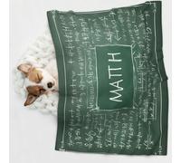 KIPOSTYZTT 1 Pcs Waterproof Pet Blanket, Formulas Shapes Theory Math Lesson Word Print Blanket For Bed Couch Protector, Reversible Washable Plush Dog Faux Fur Throw For Puppy