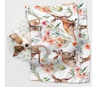 KIPOSTYZTT 1 Pcs Waterproof Pet Blanket, Funny Cartoon Kangaroo Zoo Print Blanket For Bed Couch Protector, Reversible Washable Plush Dog Faux Fur Throw For Puppy