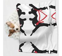 KIPOSTYZTT 1 Pcs Waterproof Pet Blanket, Karate Boy Vector Changeable Belt Color Print Blanket For Bed Couch Protector, Reversible Washable Plush Dog Faux Fur Throw For Puppy