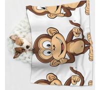 KIPOSTYZTT 1 Pcs Waterproof Pet Blanket, Monkey Printed Print Blanket For Bed Couch Protector, Reversible Washable Plush Dog Faux Fur Throw For Puppy
