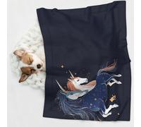 KIPOSTYZTT 1 Pcs Waterproof Pet Blanket, Rainbow Bright Print Blanket For Bed Couch Protector, Reversible Washable Plush Dog Faux Fur Throw For Puppy