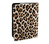 KIPOSTYZTT Brown Pattern Leopard Print Passport Holder Pu Leather Travel Wallet Passport Case Passport Covers 6.5 Inch Multiple Card Slots for Men and Women