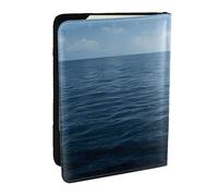 KIPOSTYZTT Cruise Ship Print Passport Holder Pu Leather Travel Wallet Passport Case Passport Covers 6.5 Inch Multiple Card Slots for Men and Women
