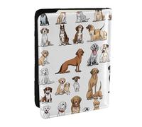 KIPOSTYZTT Cute Chihuahua Pug Pattern Print Passport Holder Pu Leather Travel Wallet Passport Case Passport Covers 6.5 Inch Multiple Card Slots for Men and Women