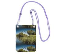 KIPOSTYZTT Hunting Flying Wild Phone Pouch Protects,Universal Mobile Phone Case,Shock Phone Sock With Neck Lanyards Straps,Mobile Sleeve Bag For Hiking Travelling Purple